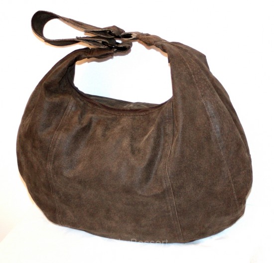 Brown Suede Leather Jacket Shoulder Bag – byBessert