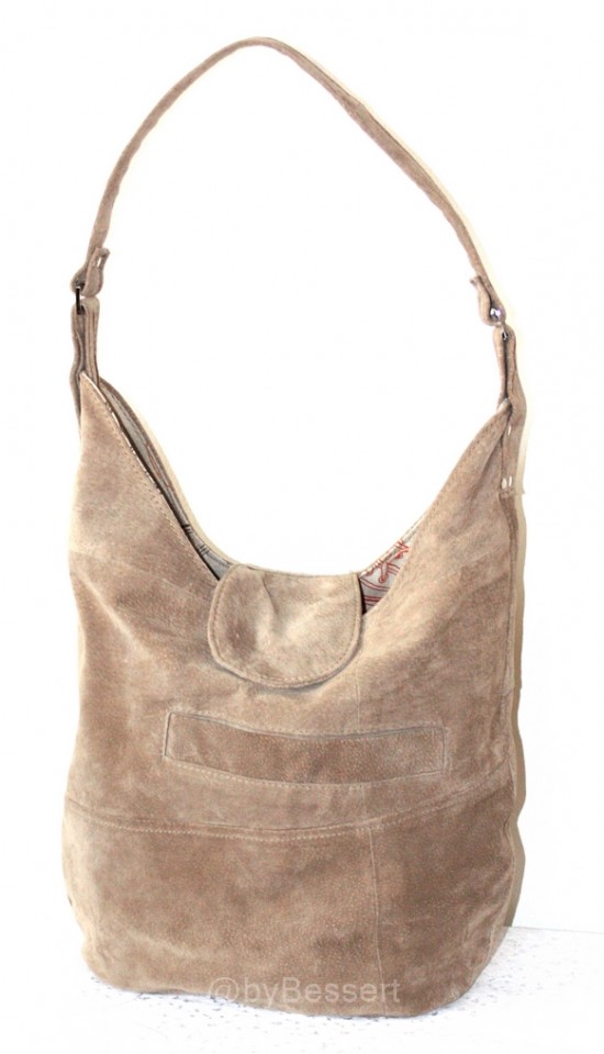 Another Tan Suede Shoulder Bag byBessert