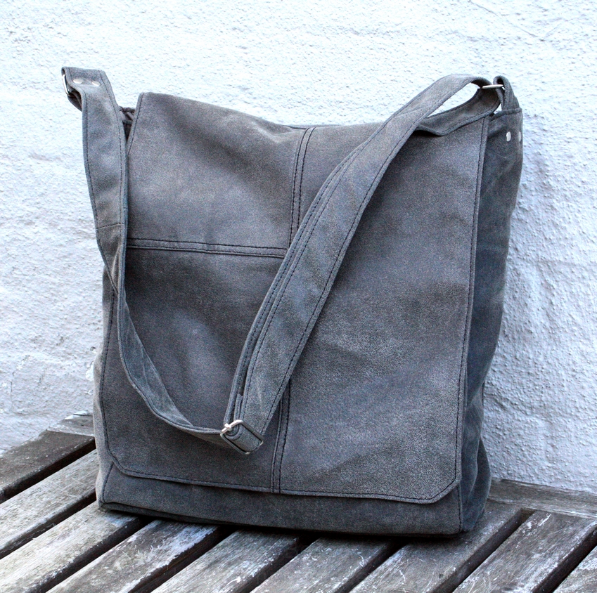 Grey messenger bag – custom order – byBessert