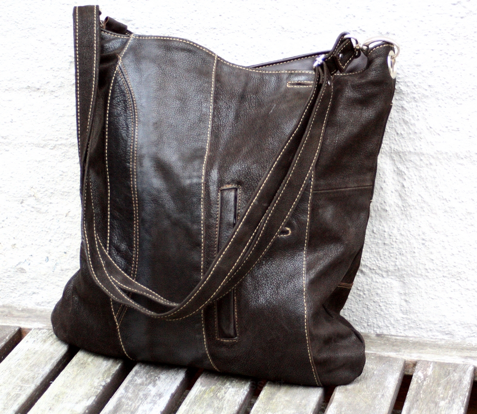 Nubuck Leather crossover/shoulder city bag – byBessert